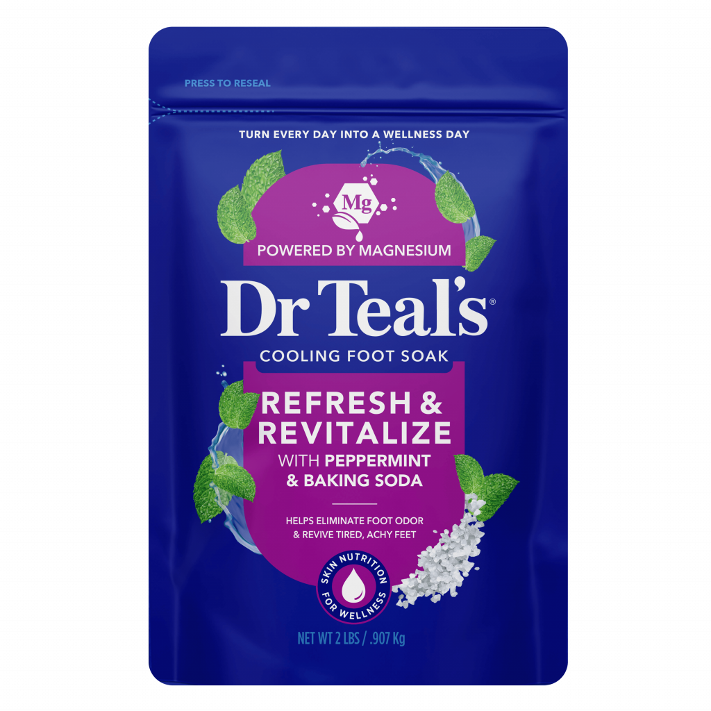 refresh & revitalize with peppermint & baking soda cooling foot soak 2 lb resealable bag