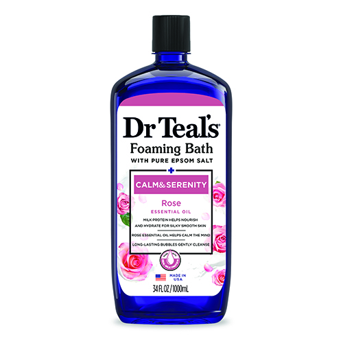 Dr. Teal's Calm & Serenity Foaming Bath with Pure Epsom Salt, Rose & Milk