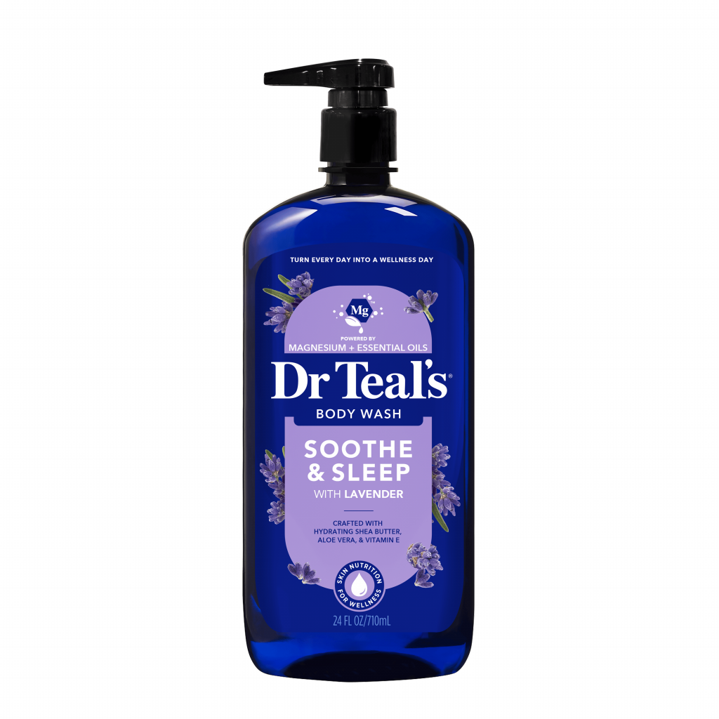 soothe & sleep with lavender body wash pump bottle