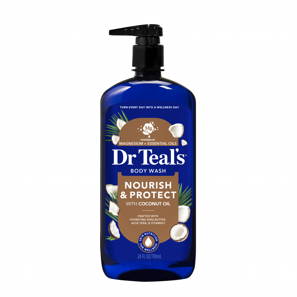 nourish & protect with Coconut Oil body wash pump bottle