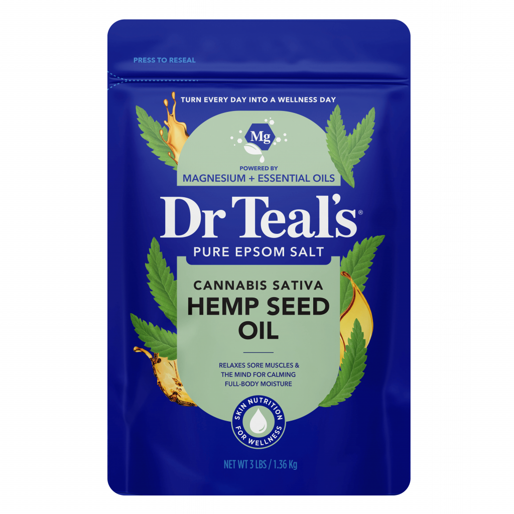 cannabis sativa hemp seed oil pure epsom salt 3 lb resealable bag