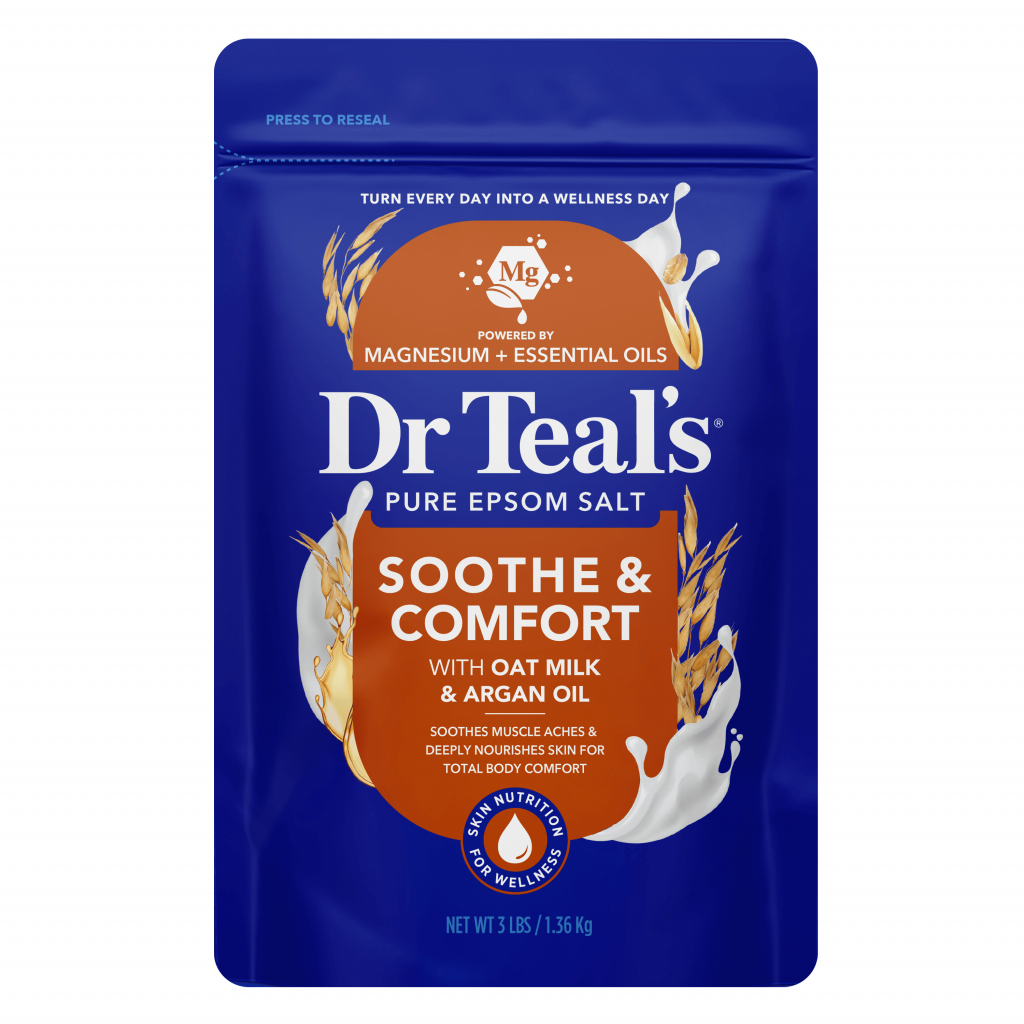soothe & comfort with oak milk & argan oil pure epsom salt 3 lb resealable bag