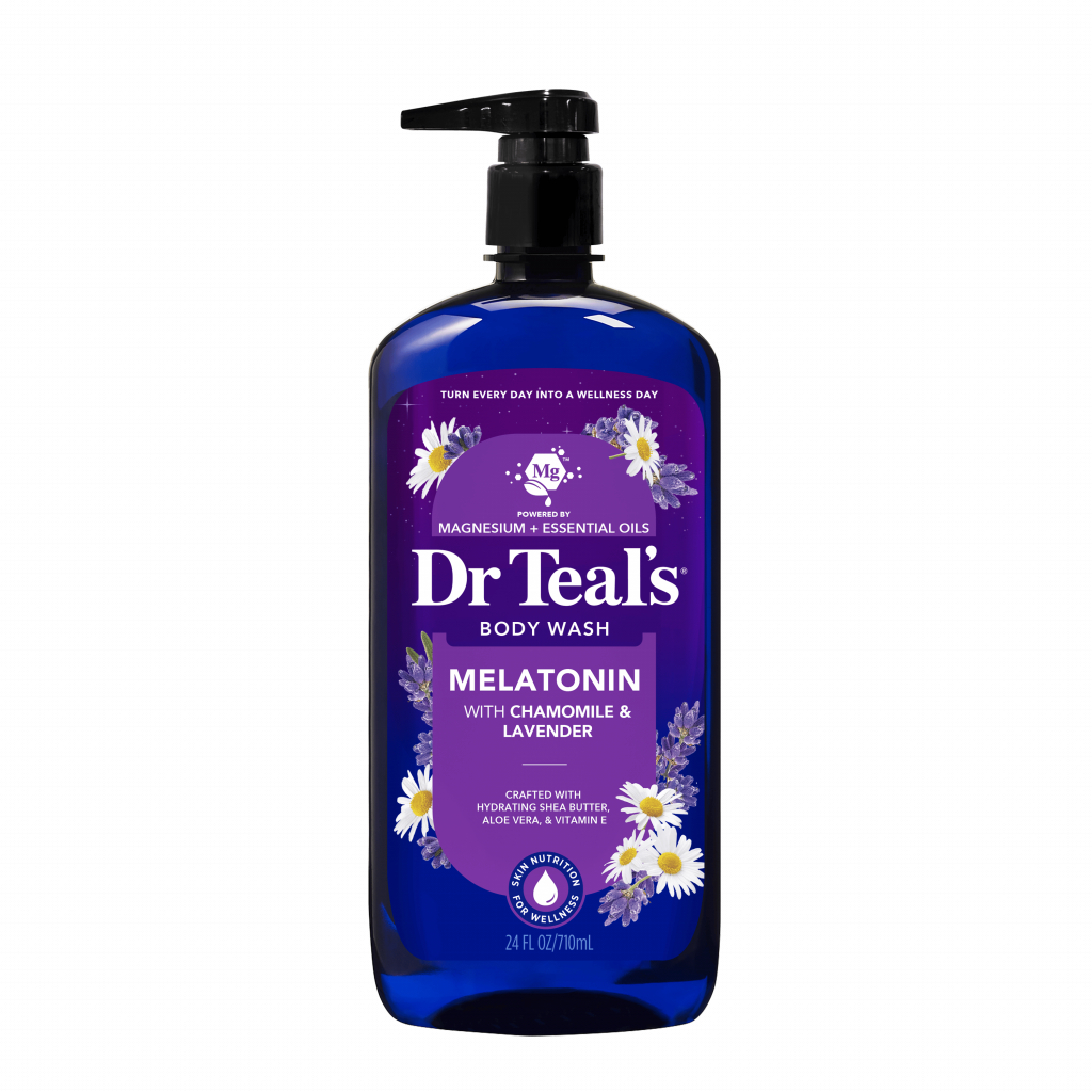 Melatonin with Chamomile & Lavender Body Wash pump bottle