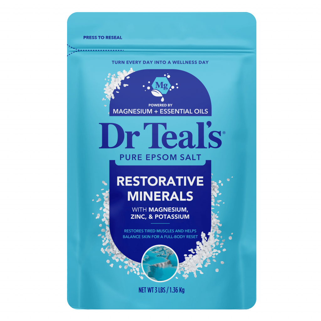 restorative minerals with magnesium, zinc, & potassium pure epsom salt 3 lb resealable bag