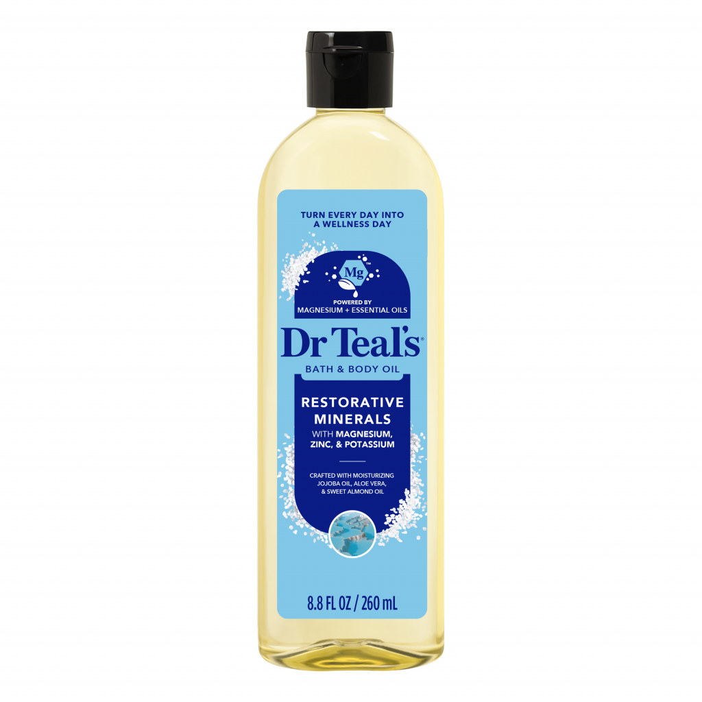 restorative minerals with magnesium, zinc, and potassium bath & body oil 8.8 fl oz bottle
