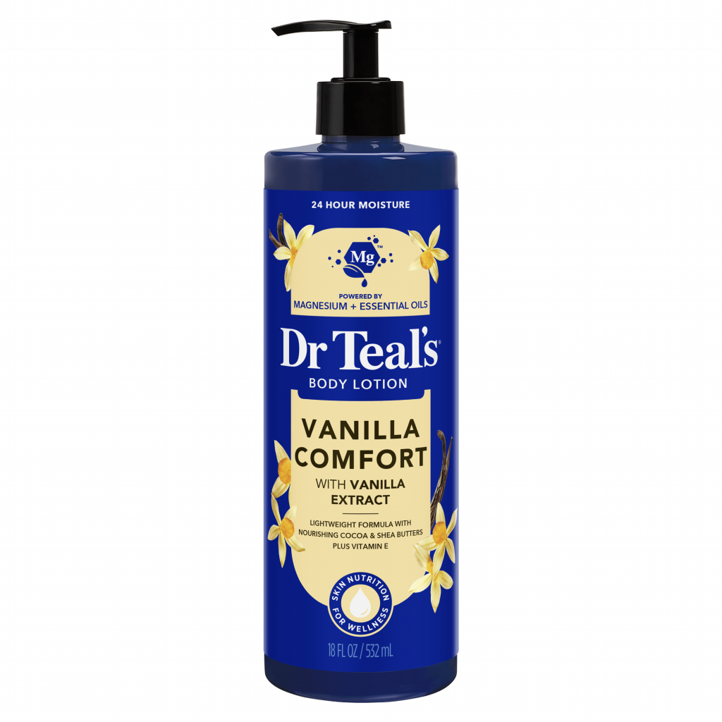 vanilla comfort with vanilla extract body lotion pump bottle