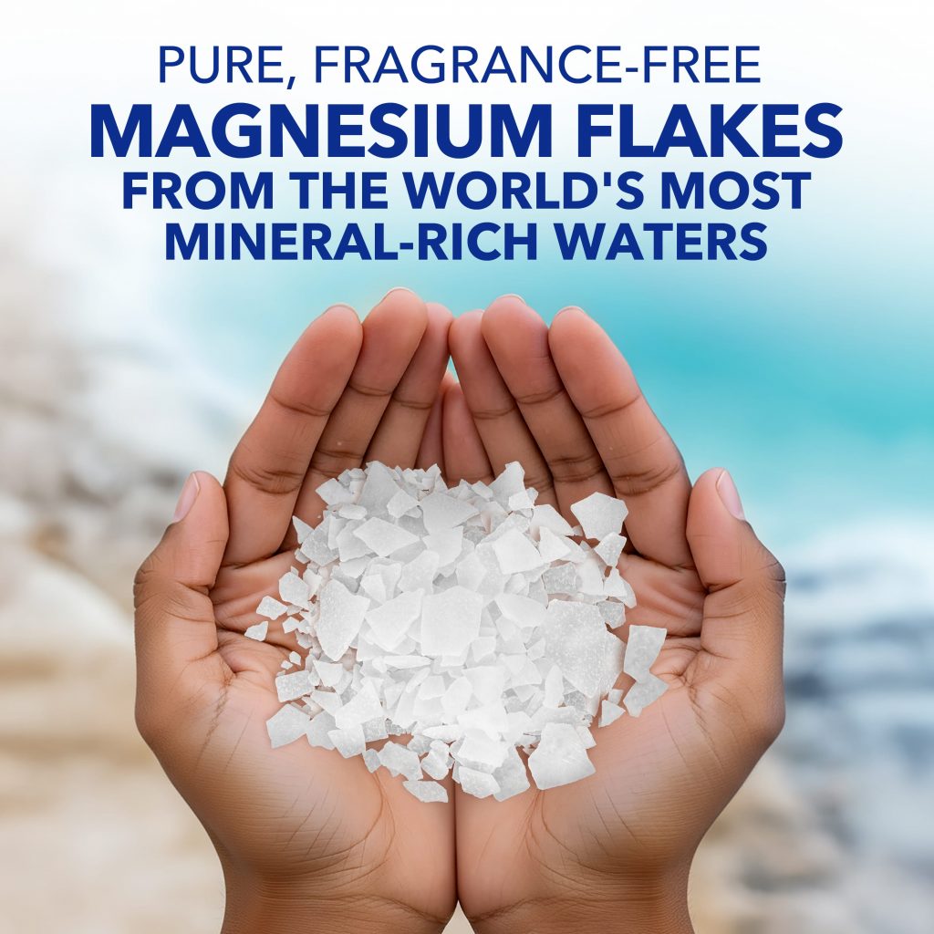 pure, fragrance-free magnesium flakes from the world's most mineral-rich waters