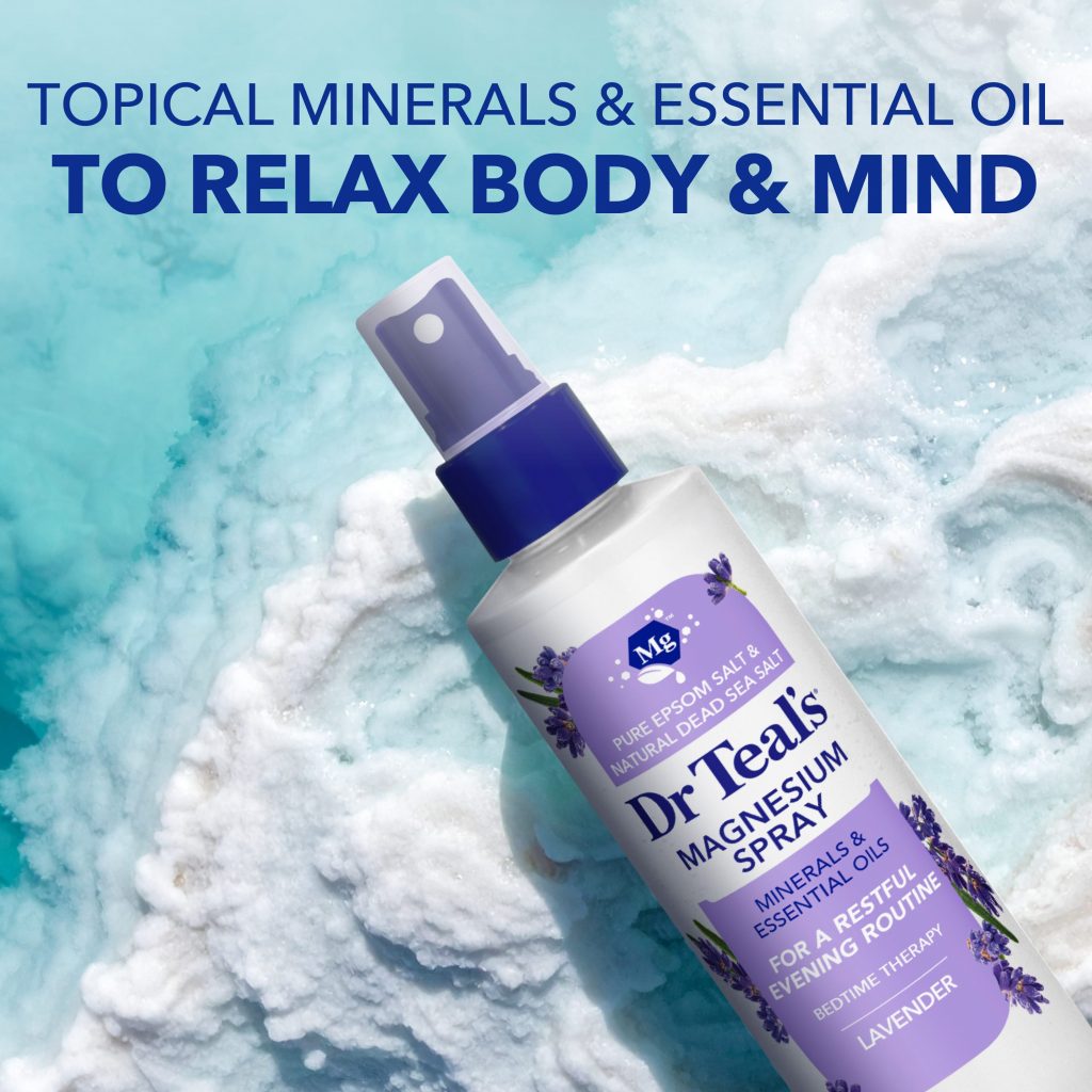 topical minerals & essential oil to relax body & mind