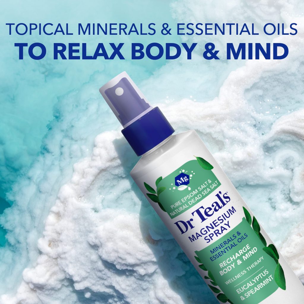 topical minerals & essential oil to relax body & mind