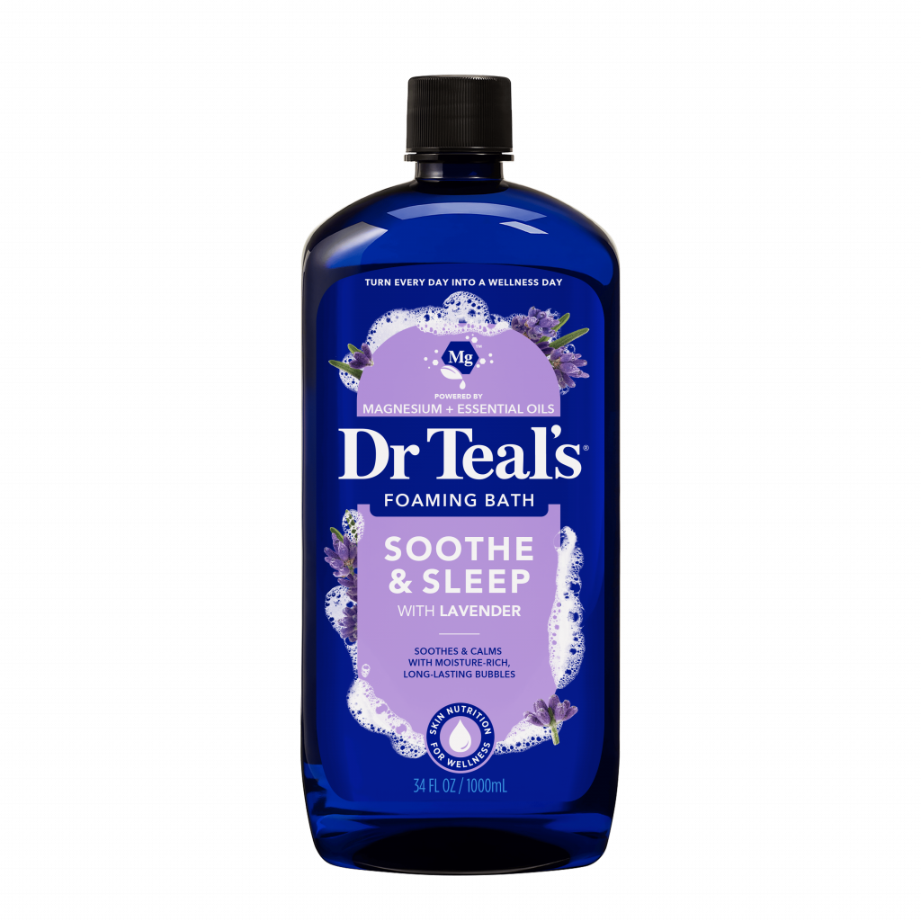 soothe & sleep with lavender foaming bath bottle