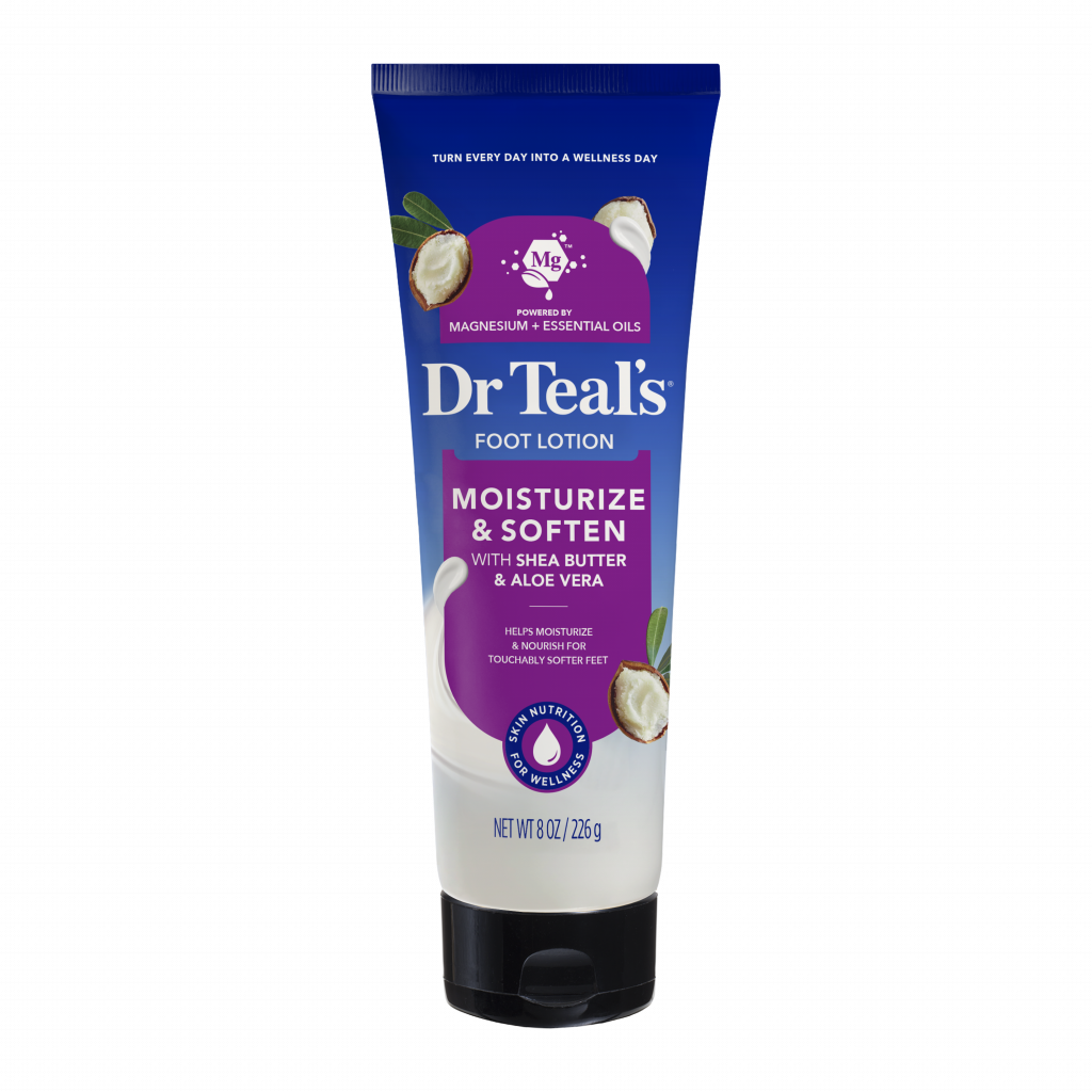 moisturize & soften with shea butter & aloe vera foot lotion 8 oz bottle