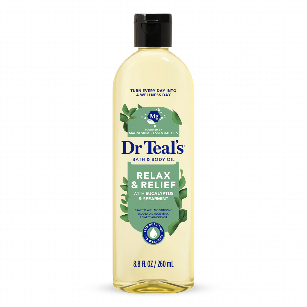 relax & relief with eucalyptus & spearmint bath & body oil 8.8 fl oz bottle