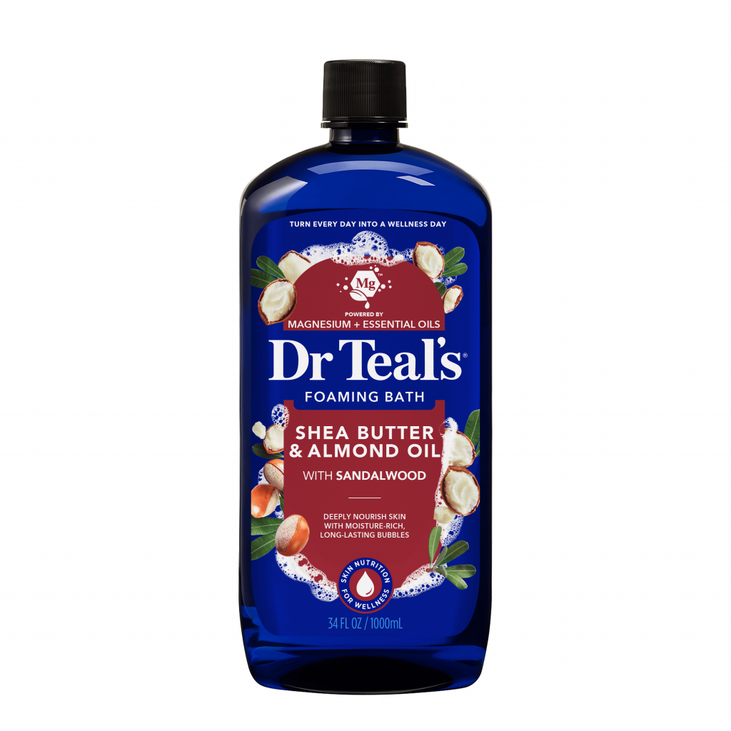 shea butter & almond oil with sandalwood foaming bath bottle