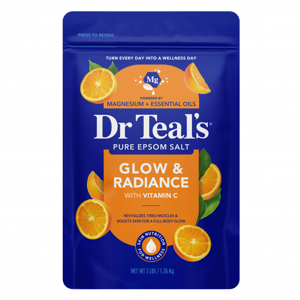 glow & radiance with vitamin c pure epsom salt 3 lb resealable bag