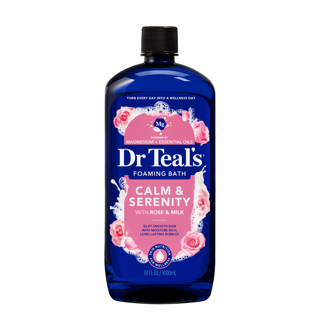 calm & serenity with rose & milk foaming bath bottle