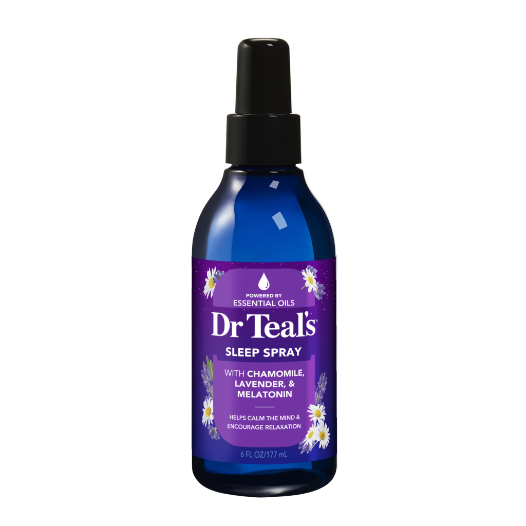 sleep spray with chamomile, lavender, & melatonin spray bottle
